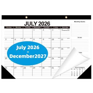 lot 4273 image: ZTX Desk Calendar 2026-2027 Wall Calendar from July 2026 to December 2027,18 Months 17�12 Thick Paper with Plastic Cover for Teacher School Home Office
