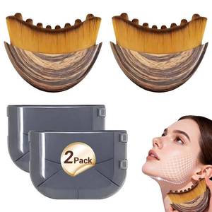 lot 4286 image: Lymphatic Drainage Massager Face Brush, Lymphatic Contour Face Brush to Sculpt Jawline & Reduce Puffiness Double Chin Reducer, Improves Skin Glow & Absorption, Ergonomic Precise Fit, 2 Pack