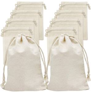 lot 4292 image: Jexila 24 Pieces Muslin Bags 4x6 inches Small Cotton Drawstring Gift Pouch Sachet Bag for Wedding Party Favor,Jewelry,DIY Crafts