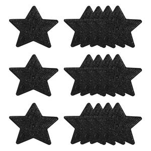 lot 4298 image: MECCANIXITY 20 Pcs Sequin Star Iron on Patches, 5 x 4.7 Inch Embroidery Sequin Patches for Clothing Repair Backpack Shoes Decoration, Black