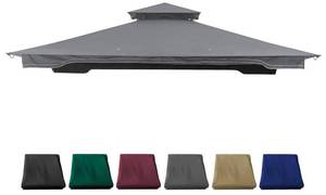 lot 5440 image: JANCANOPY Replacement Gazebo Cover Compatible with SUNJOY 10 x 12 Regency II Patio Gazebo, L-GZ798PST, A111014400,(11X13 Ft) A101004104,A101004105,A111002001(Grey)