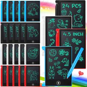 lot 6312 image: Zhehao 24 Pack LCD Mini Writing Tablet for Kids 4.5 Inch Doodle Board Bulk Erasable Reusable Electronic Drawing Pad Birthday Party Favors Goodie Bag Classroom Gifts(Blue,Black,White,Red)
