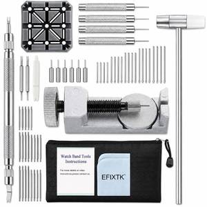 lot 6330 image: EFIXTK Watch Link Removal Kit, Watch Band Tool for Watch Bracelet Resizing,Adjustment -Watch Strap Pins Repair,Fixing,Replacement Set with 20 Spring Bars,20 Watch Cotter Pins