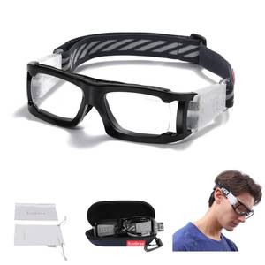 lot 6339 image: SooGree Sports Goggles - Racquetball Glasses Protective Eyewear Squash Goggles for Men and Womens Anti Slip with Adjustable Strap (G8012 White frame white pad)