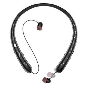 lot 6372 image: Finpola Bluetooth Neckband Headphones, Retractable Headphone with Mic, 18 Hours Playtime, IPX5 Sweatproof Wireless Neckband Headphones for Gym, Running and Outdoor Sports