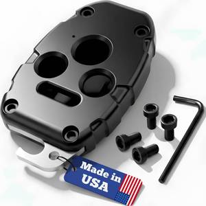 lot 6376 image: USA-Made for Honda Key Fob Shell  Crack-Resistant & Durable  Seamless Fit  Enhanced Longevity & Functionality  Integrated Bottle Opener  Easy DIY Installation (Black, 4 Button)