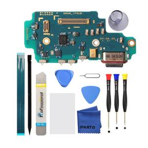 lot 6377 image: iParto Charging Port Replacement Kit for Samsung Galaxy S24 Ultra SM-S928U SM-S928U1 USB Flex Dock Connector Charging Flex Replacement with Tools