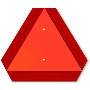 lot 6395 image: SWEETAPRIL Slow Moving Vehicle Sign, Rust Free Aluminum Slow Moving Vehicle Triangle Signs, 14X16, 40-Mil Thick Diamond Grade Reflective For Golf Cart, For Golf Cart, Tractor, Utv, Safety Signs