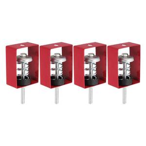 lot 6444 image: PATIKIL Ceiling Spring Vibration Isolator Hangers, 4 Pack 44lbs Mechanical Vibration Damping Mounts Anti Vibration for AC Air Processor Bedroom Theater Studio,(XHS) Red
