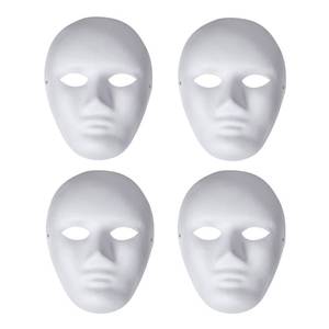 lot 6447 image: ALVOGIMOR Blank White Paintable Paper Mache Mask DIY Full Face Masks for Artistic Projects,Halloween,Masquerade Parties,Classroom Art (4)