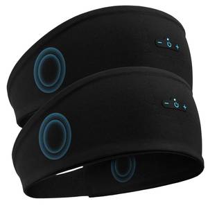 lot 6449 image: Sleep Headphones Bluetooth Headband for Side Sleeper 2 Pack, 17H Playtime, Wireless Headband Headphones with HD Stereo Speakers for Workout,Running,Yoga, Ideal Gifts for Men, Women, Teens, 2Black