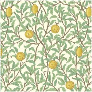 lot 6462 image: Lemon Wallpaper Leaf Peel and Stick Wallpaper Beige and Green 17.3X393 Self Adhesive Wall Paper Removable Decorative Wallpapers Boho Contact Paper for Bedroom Bathroom Cabinets Decor Vinyl Roll