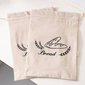lot 6480 image: GobiSea 2 Pack Linen Bread Bags for Homemade Bread - Plastic Lined - Reusable Linen Sourdough Bread Storage Bags with Plastic Liner - 17 x 13