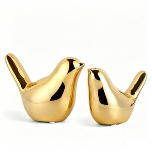 lot 6491 image: Bird Ceremic Salt And Pepper Shakers Cute Kitchen Table Decor Salt And Pepper Set Bird Decor Cute Kitchen Accessories Gold Decor incomplete one bird only