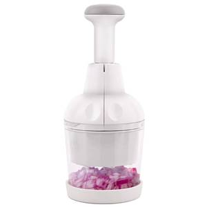 lot 9837 image: Vegetable Chopper, Food Chopper Manual Hand, Onion, Salad, Garlic, Nut & Veggie Cutter, Dishwasher Safe, White