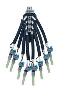 lot 9860 image: Spider Injectors 5.0L 5.7L, FJ504 Fuel Injector 8 Cylinder for 1996-2002 Chevy GMC Suburban Express Savana Tahoe Escalade V8 wBracket, OE 93441235 FJ504