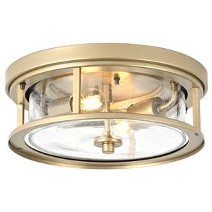 lot 9918 image: odorpower Gold Flush Mount Ceiling Light Fixture with Glass Brass Ceiling Light Fixture for Bedroom, Indoor Outdoor Ceiling Lights for Porch Hallway Kitchen