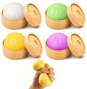 lot 10378 image: Dumpling Squishy, Anxiety Relief Squeeze Toy, Soft Squeeze Decompression Dough for Adults (2pcs)