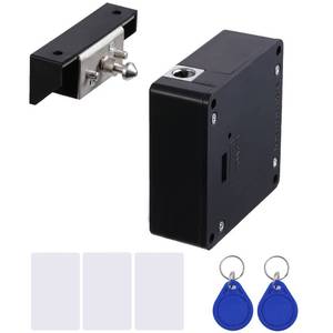 lot 10414 image: Homello RFID Lock Electronic Cabinet Lock with USB Cable - Hidden DIY Lock for Wooden Cabinet Drawer Locker Cupboard Gun Box with 5 Key CardsFobs