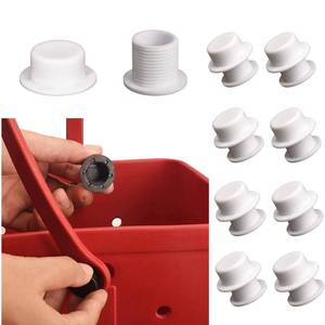lot 10415 image: 8 Sets Screw Replacement Buttons for Simple Southern Beach Bag, Replacement Rivets for Strap Hole Diameter Not Below 19.5mm Beach Bag (White)