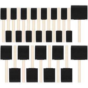 lot 10419 image: 24 Pcs Foam Paint Brushes, Wood Handle Sponge Brushes for Painting, Staining, Varnishes, and DIY Craft Projects (1, 2 and 3)