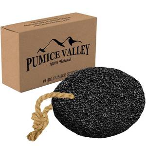lot 10420 image: Pumice Stone - Natural Earth Lava Black - CallusCorn Remover for Feet Heels and Palm - Pedicure Exfoliation Tool - Dry Dead Skin Scrubber - Health Foot Care