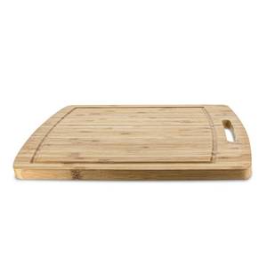 lot 11260 image: Bamboo Cutting Board for Kitchen with Juice Groove �� Thick Chopping Wooden Board for Vegetables, Fruits, Meat, Cheeses and More (With Handle)