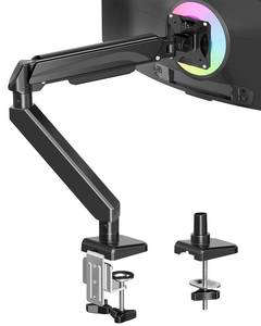 lot 11277 image: MOUNT PRO Ultrawide Single Monitor Arm for 22- 42 Screens, Monitor Desk Mount Stand Holds up to 33 lbs, Heavy Duty Fully Adjustable Gas Spring Desk Mount, VESA Mount with ClampGrommet Base (Used)