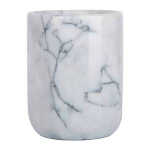 lot 11279 image: Toothbrush Holder,Handmade Marble Toothbrush Cup,Stone Toothbrush Organizer for Pen Holder,Makeup Brush Cup,Razor Holder,SPA Collection Tumbler First Choice for Home and Hotel(White)