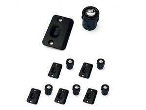 lot 12352 image: QCAA Zinc DieCast Door Drive-in Ball Catch, Matte Black, 6 Pack