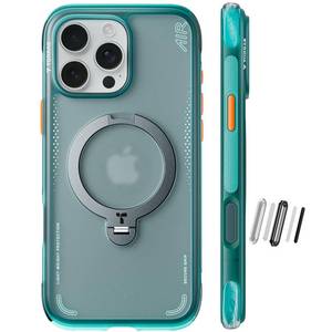 lot 12361 image: TORRAS Ostand Q3 Air for iPhone 16 Pro Max Case with 360 Magnetic Stand, Fit for MagSafe, Military Grade Drop Tested, Camera Control Button, Shockproof Phone Case for iPhone 16 Pro Max 6.9, Blue