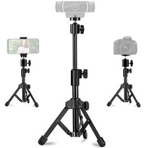lot 12382 image: Webcam Tripod Stand Extendable Desktops Tripod for CameraPhoneWebcam, Desk Tripods Webcam Mount Holder Compatible with Logitech Webcams C925e C922x C922 C930e C930 C920 C615 iPhoneRing Light
