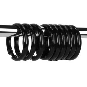 lot 12386 image: Qulable Black Shower Curtain Hooks Rings, 12 Pcs Circular Plastic Shower Curtain Rings for Bathroom, Plastic Shower Curtain Hooks for Shower Curtain Rod, Black Shower Hooks Rings for Shower Curtain