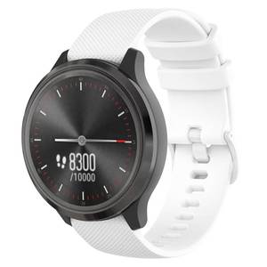 lot 12389 image: TopPerfekt Sport Band Compatible with Garmin Venu 4 41mm3S2S Quickfit Wristband, 18MM Silicone Adjustable Strap Replacement for Vivoactive 4S, Vivomove 3S, Forerunner 265S255S Music-White 18mm (Used)