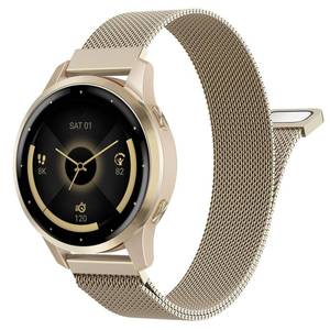 lot 12395 image: MoKo Metal Watch Band Compatible with Venu 4 41mm3S2S Vivoactive 4S  Forerunner 265S255S, 18mm Stainless Steel Mesh Replacement Strap Quick Release Wristband for Men Women, Champagne Gold