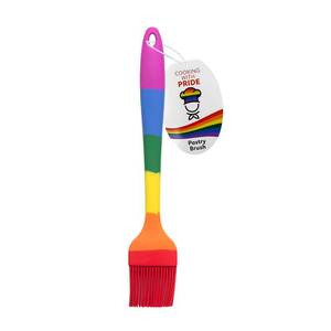 lot 12407 image: Cooking With Pride Non-Stick Pastry Brush, Heat-Safe Silicone With Iron Core, 8.5-Inch