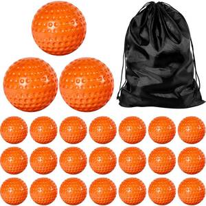 lot 13943 image: Deekin 24 PCS Pitching Machine Softballs, Dimpled Softballs, Practice Foam Sport Pitching Machine Professional Ball for Hitting and Fielding Practice, 2 Dozen (12 Inch,Orange)