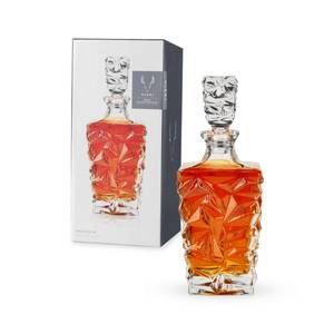 lot 13965 image: Viski Prism Whiskey Decanter with Stopper, Crystal Liquor Decanter for Bourbon, Scotch, Vodka, Spirits, Wedding Gifts, Man Cave Essentials, Elegant Home Bar Accessories, 29 oz (850 ml)