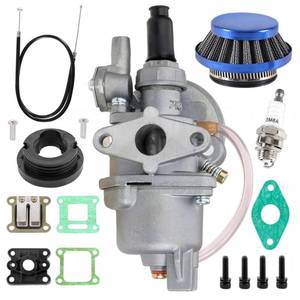 lot 14249 image: 43cc 47cc 49cc Carburetor PZ13 13mm 44-6 Carb for 2 Stroke Mini Kids Pocket Pit Dirt Bike Go Kart Moped ATV Quad with Spark plug Cable Gaskets Stack kit