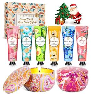 lot 14252 image: Candle Set, Gifts Set for Women, Teacher Appreciation Gift, Scented Candles & Hand Cream Lotion Set, Mothers Day Gift, Bithday Holiday Gifts for Nurse Her Friend Corworkers Mom Adults