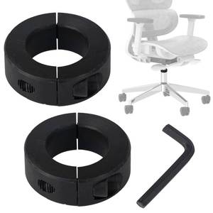 lot 14255 image: Jayen Steel Office Chair Sagging Fix Clamp - Heavy Duty Height-Lock Bracket for Failed Gas Cylinder, Prevents Chair Sinking (No Replacement Needed) - 2 Pack
