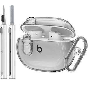 lot 14259 image: Clear Case for New Beats Studio Buds  (2023)  Beats Studio Buds (2021), Secure Lock Beats Studio Buds Plus Case Cover, Shockproof Wireless Earbuds Protective Cover with Cleaning kitKeychain, Black