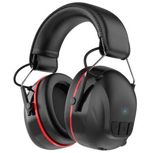 lot 14280 image: Qozybuds Bluetooth 6.0 Hearing Protection Headphones with 120H Working Time, 30dB SNR, Superior Stereo Sound Quality, Larger Buttons for Easy Operation, Safety Ear Muffs for Lawn Mowing, Workshops