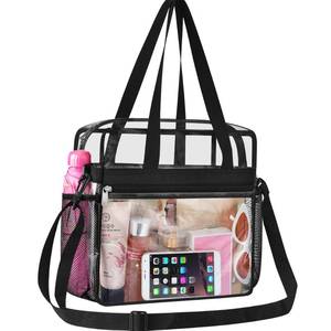 lot 14311 image: Oraben Clear Tote Bag Clear Bag Stadium Approved 12x6x12 Stadium Bag for Work, Sports Games,Gym Black,One Pocket