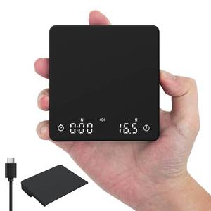 lot 14325 image: Rechargeable Coffee Scale with Auto Timing,Mini Espresso Scale with Timer, 2kg0.1g High Precision Scale for Coffee Beans, Black