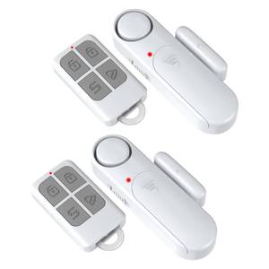 lot 14334 image: 2-Pack Window and Door Alarms When Opened for Kids SafetyDementia SafetyHome Security, Wireless Sliding Front Door Opening Sensor Alarm with Remote, 120dB Burglar Alert for HouseBedroomApartment