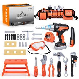 lot 14343 image: CASRRA Kids Tool Set Toddlers Tool Kit Kid Toddler Tools Belt 3 4 5 Year Old Construction Tools Toys for Boys Birthday Gifts Age 3 4 5