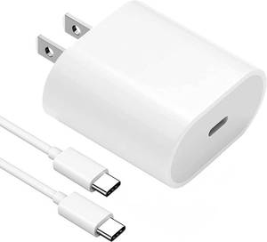 lot 14361 image: 20W USB C Fast Charger for iPad Pro 1312.911 inch, iPad Air 1311 inch 654th Generation, iPad 10th Generation, iPad mini 6, Fast Charger Block with 6.6ft USB C to C Charging Cable