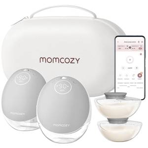 lot 19766 image: Momcozy Wearable Breast Pump M9, Hospital Grade Medical App-Controlled Hands-Free Electric Breast Pump Silver Gray 2 Count