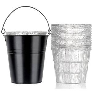 lot 19768 image: Unidanho Grease Bucket for Traeger Pit Boss Oklahoma Rec Tec Louisiana Smoker Replacement Parts Metal Pail 20pcs Drip Tray Liners Oil Catcher Container Pellet Grill Accessories